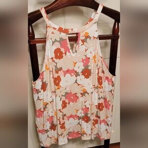 Floral Sleeveless Women's Top - Multicolor